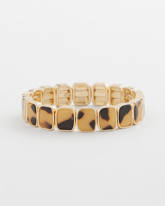 Chico's Jewelry Tortoise Square Stretch Bracelet