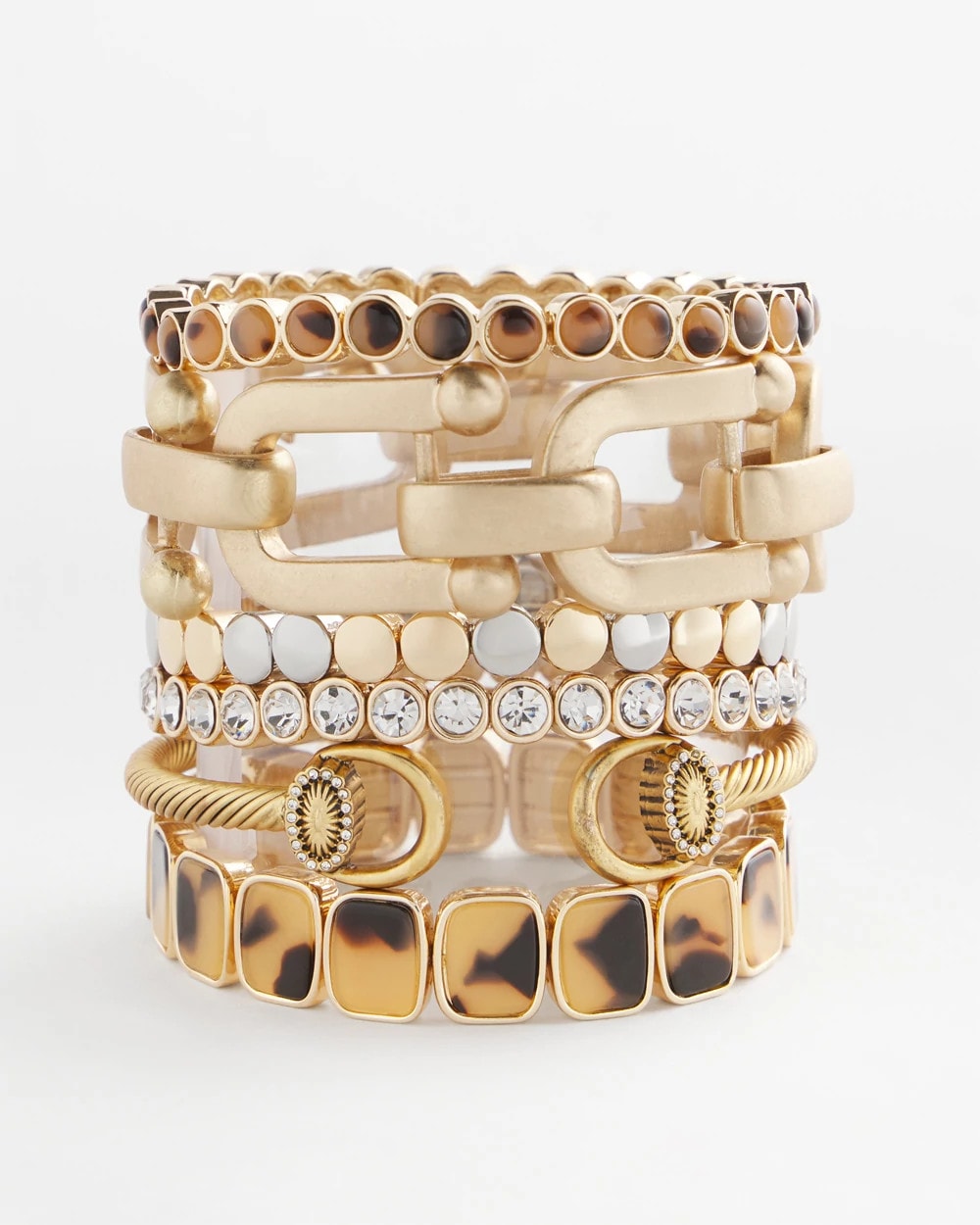 Chico's Jewelry Tortoise Square Stretch Bracelet