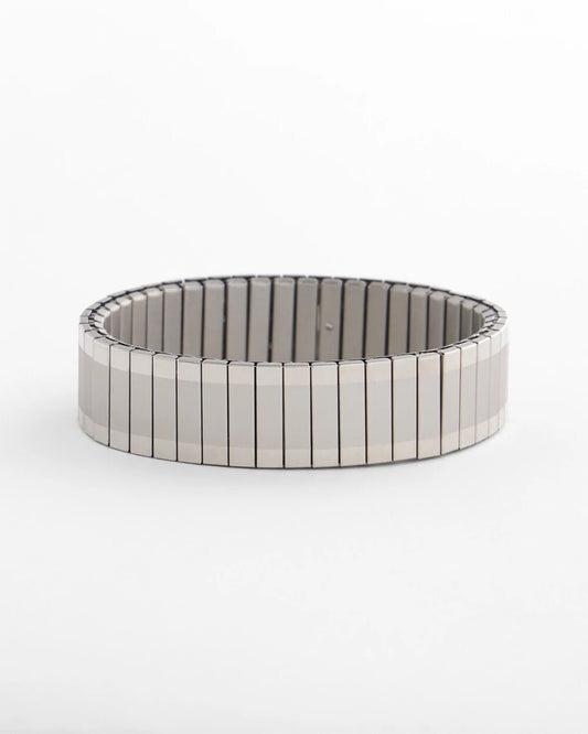 Chico's Jewelry Silver Tone Stretch Watchband Bracelet