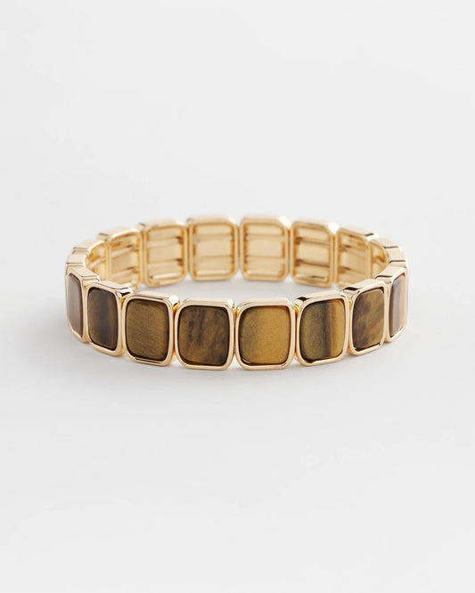 Chico's Jewelry Neutral Square Stretch Bracelet