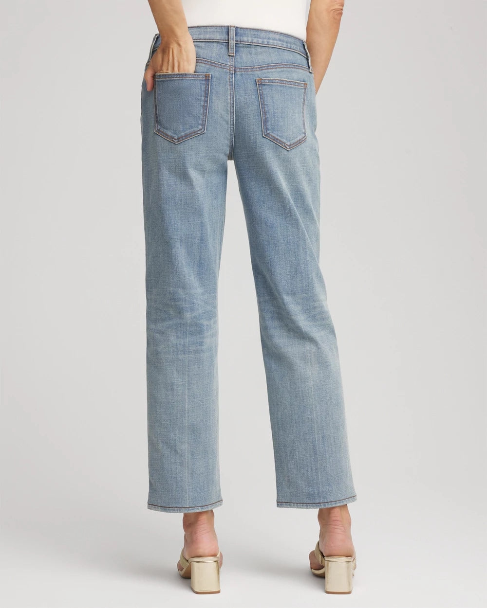 Chico's Collections Girlfriend Straight Ankle Jeans