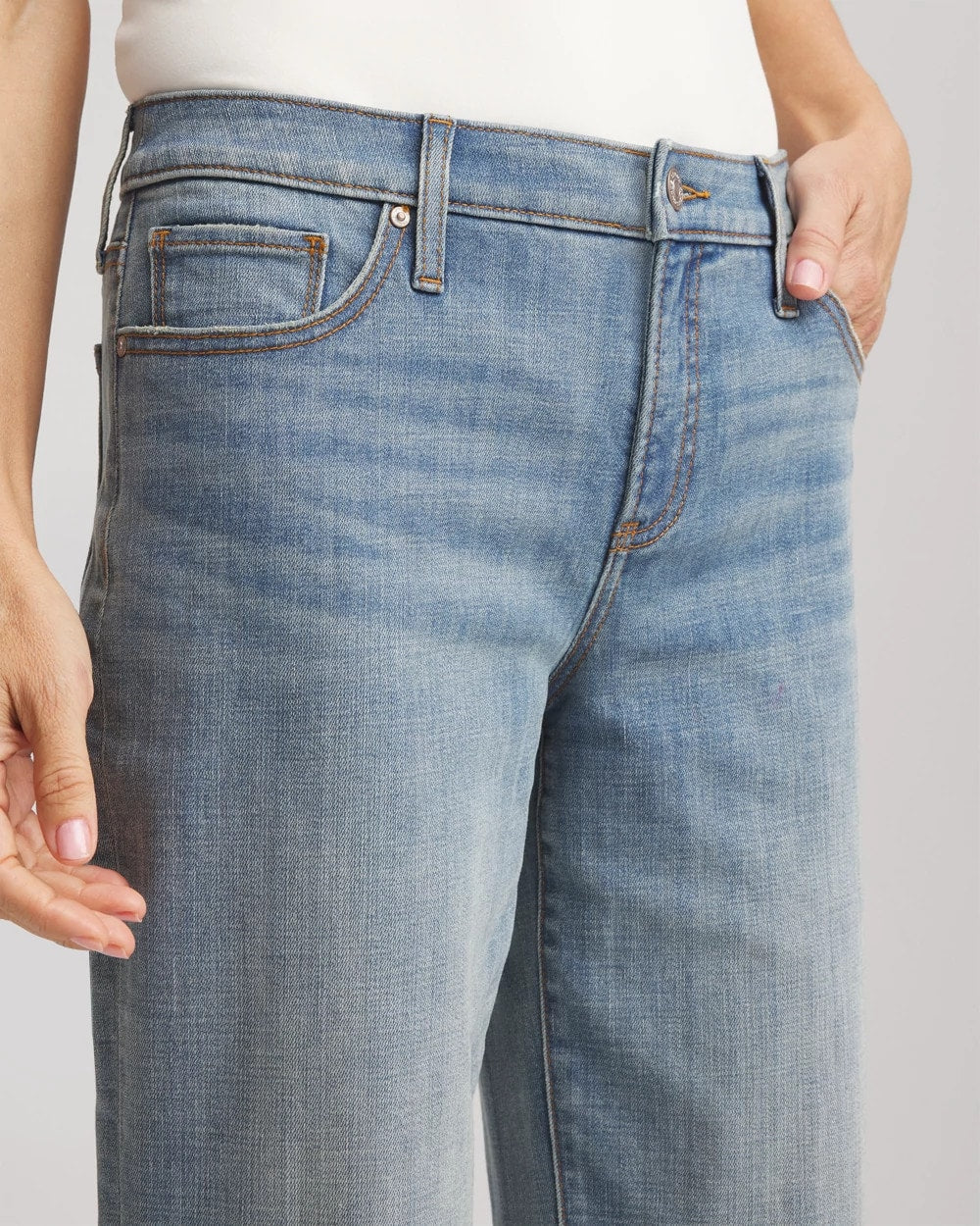 Chico's Collections Girlfriend Straight Ankle Jeans