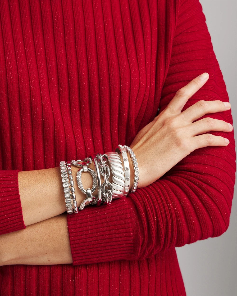 Chico's Jewelry Pave Link Toggle Bracelet