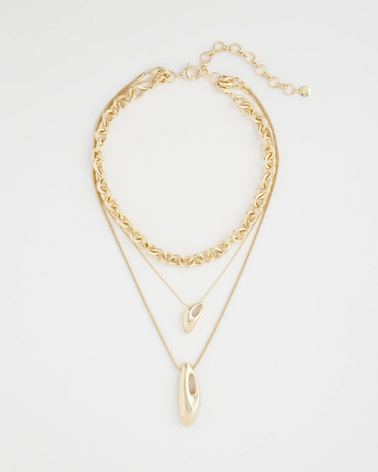 Chico's Jewelry Convertible Three-Strand Pendant Necklace