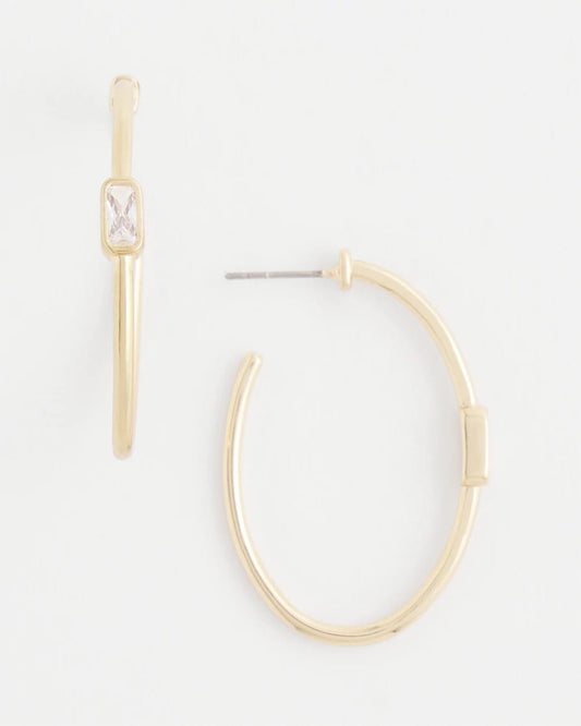 Chico's Jewelry Gold Oval Hoop Earrings