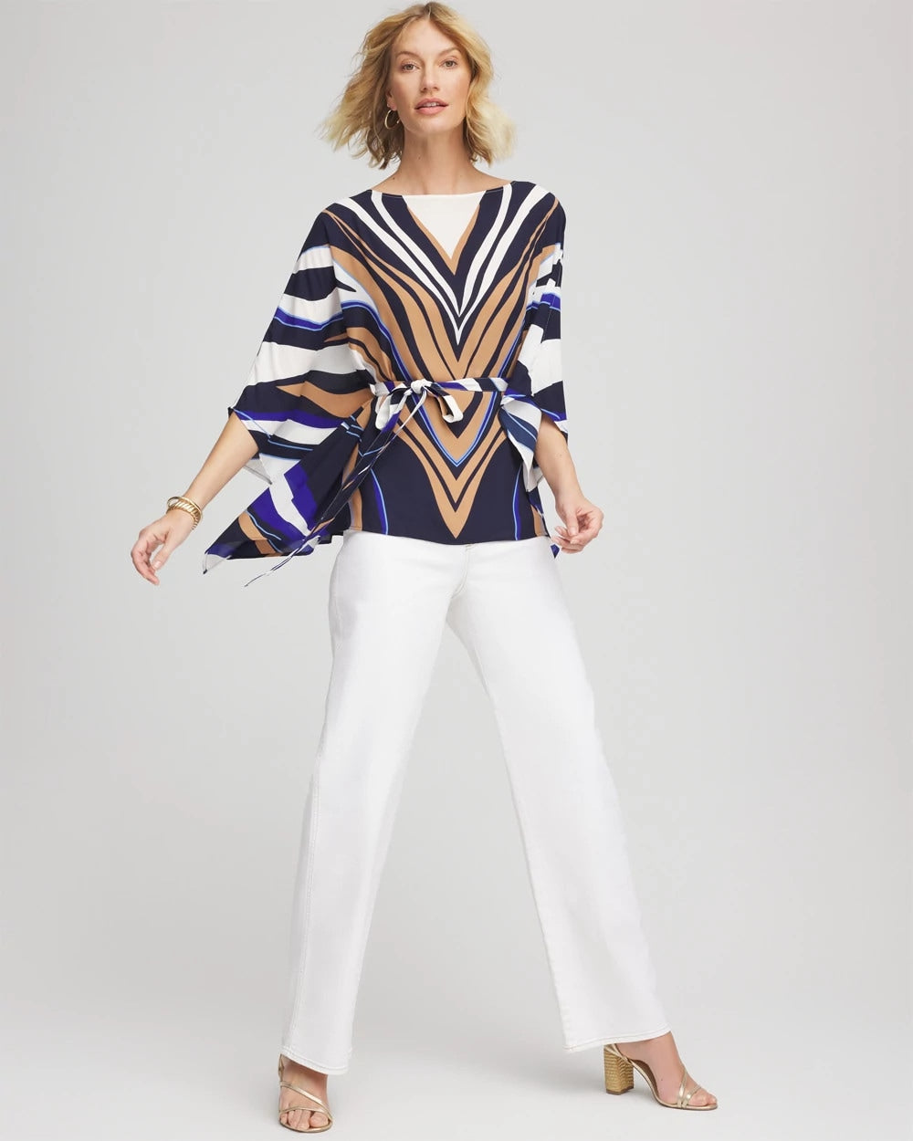 Chico's Accessories Voyage Belted Poncho