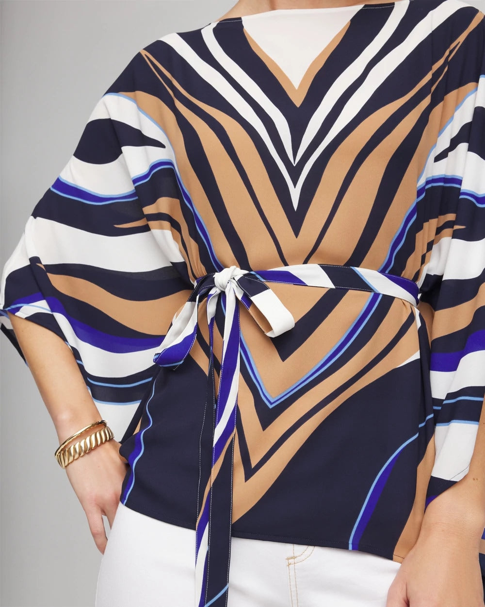 Chico's Accessories Voyage Belted Poncho