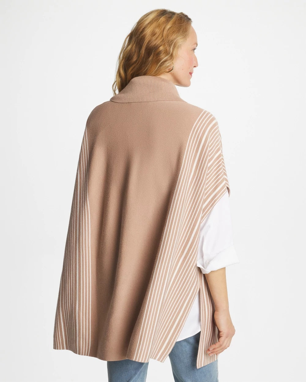 Chico's Accessories Turtleneck Sweater Poncho