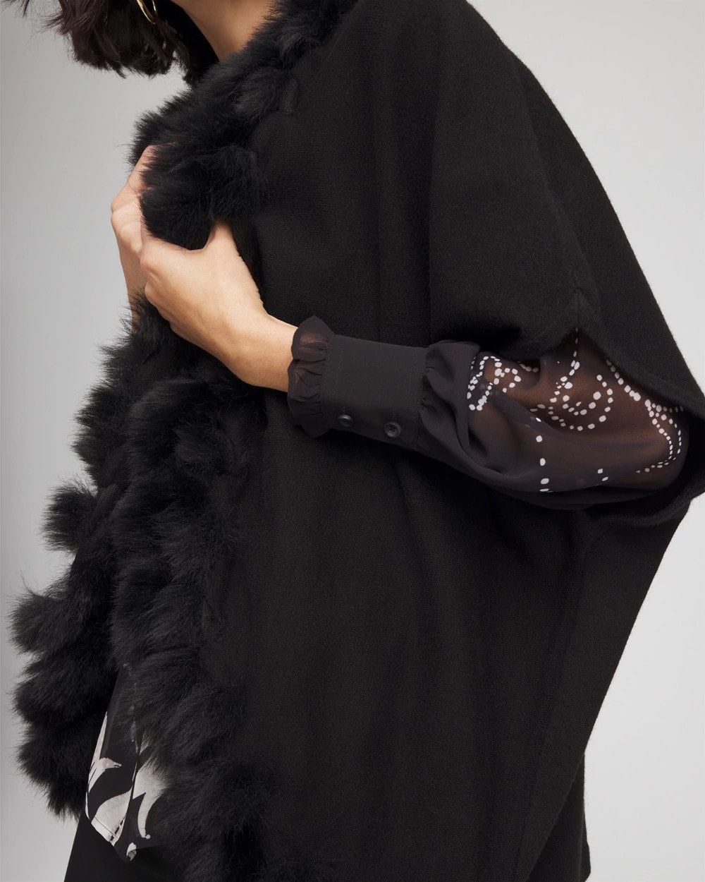 Chico's Accessories Faux Fur Cocoon