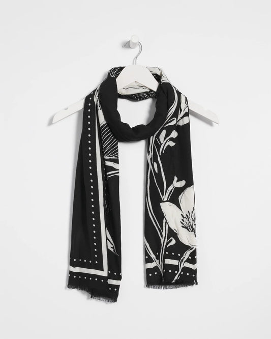 Chico's Accessories Floral Woven Oblong Scarf