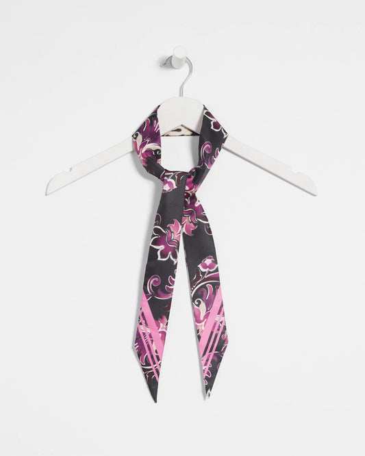 Chico's Accessories Floral Animal Print Skinny Scarf