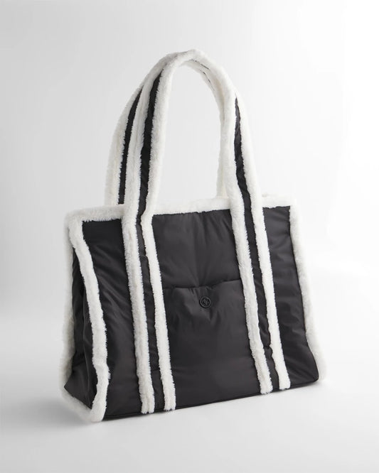 Chico's Accessories Faux Fur Sporty Tote Bag