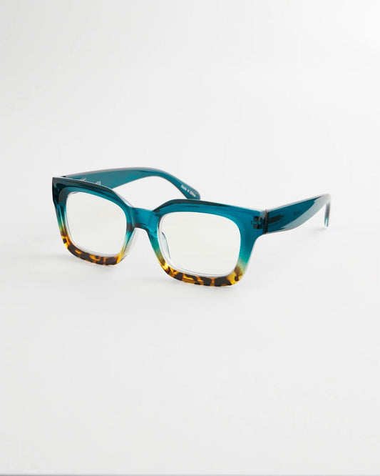 Chico's Accessories Blue Tortoise Crystal Fade Readers