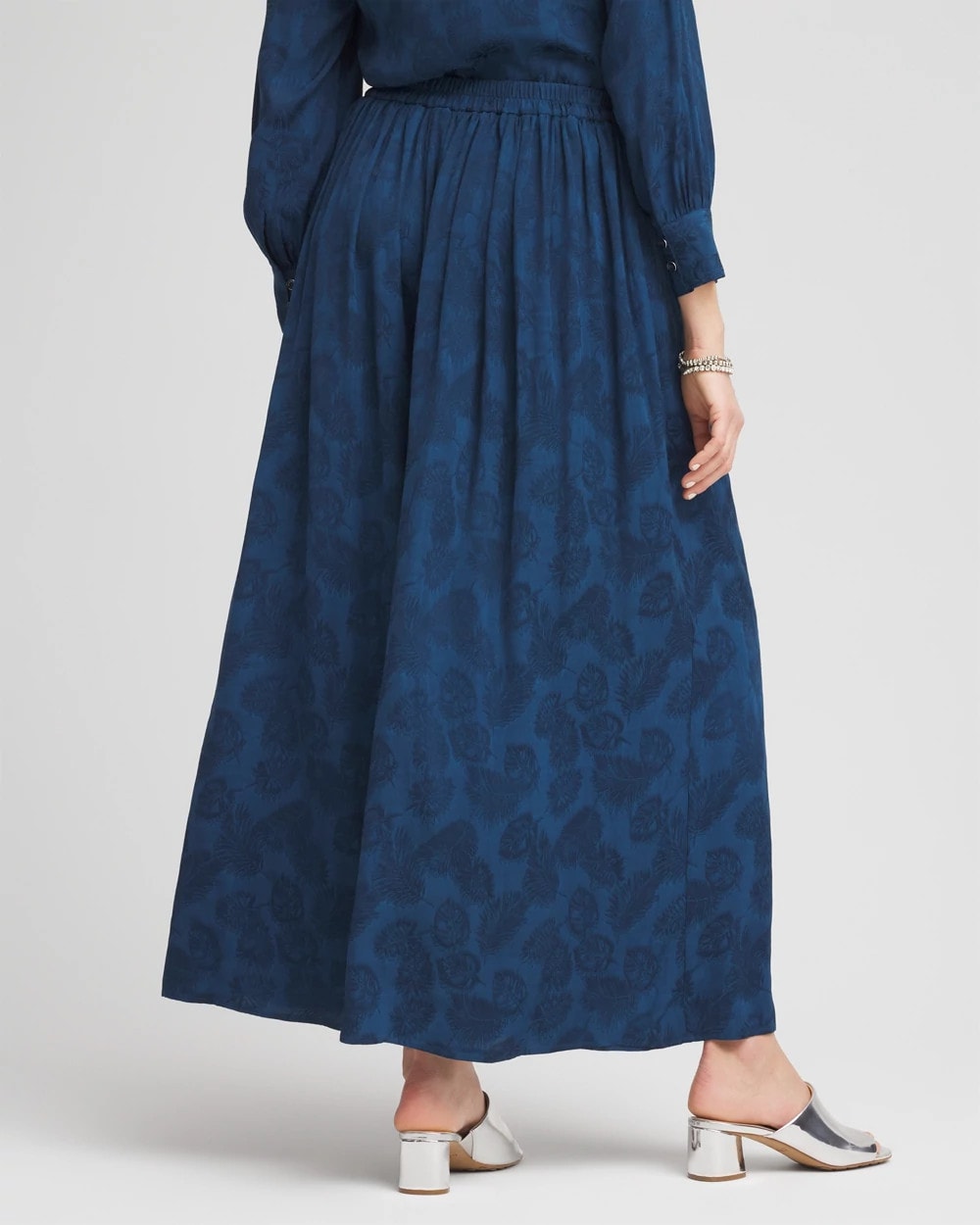 Chico's Petites Petite Jacquard Culotte Wide-Leg Pants
