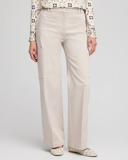 Chico's Petites Petite Sateen Cargo Pants