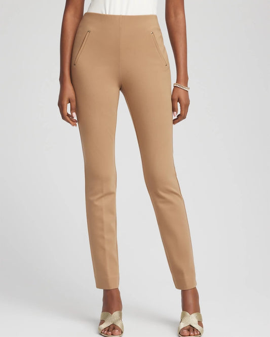 Chico's Petites Petite Juliet Slim Trim Detail Ankle Pants