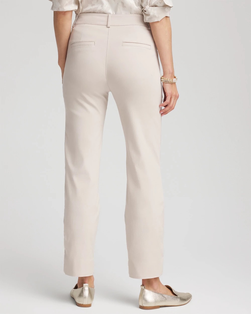 Chico's Petites Petite Bi-Stretch Straight Ankle Pants