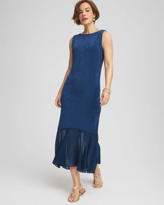 Chico's Petites Travelers™ Petite Chiffon Hem Dress