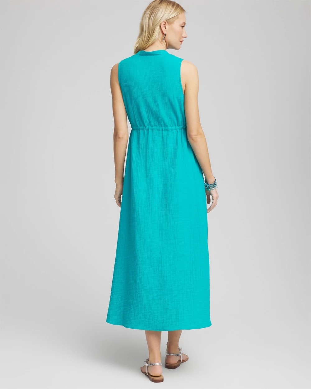Chico's Petites Petite Sleeveless Gauze Maxi Dress
