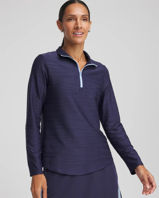 Chico's Collections Zenergy® UPF Wave Half Zip