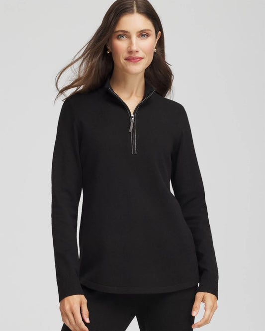 Chico's Collections Zenergy® Luxe Half-Zip Pullover Top