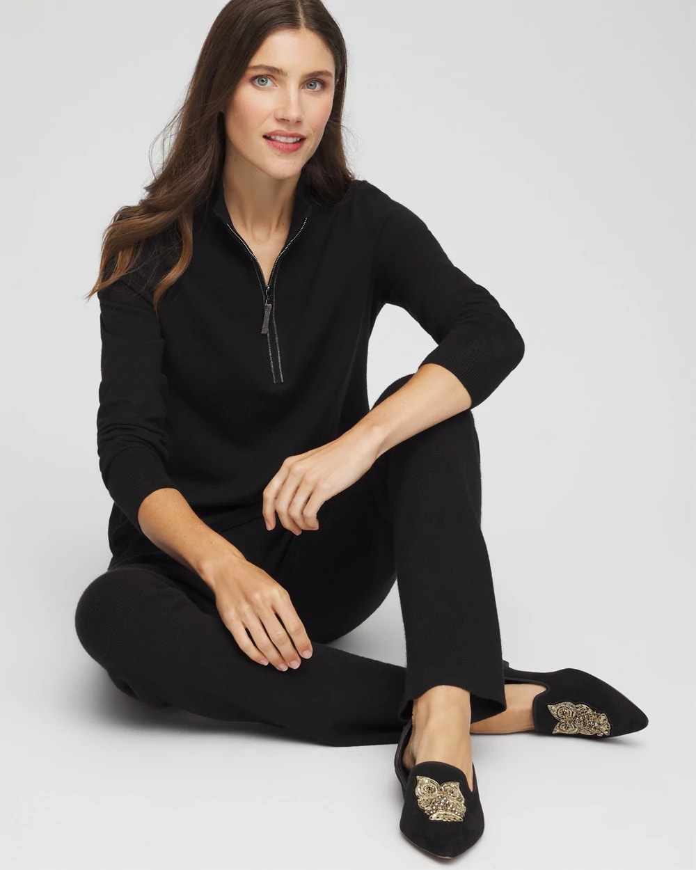 Chico's Collections Zenergy® Luxe Half-Zip Pullover Top