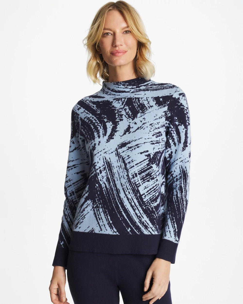 Chico's Collections Zenergy® Luxe Sketch Funnelneck Top