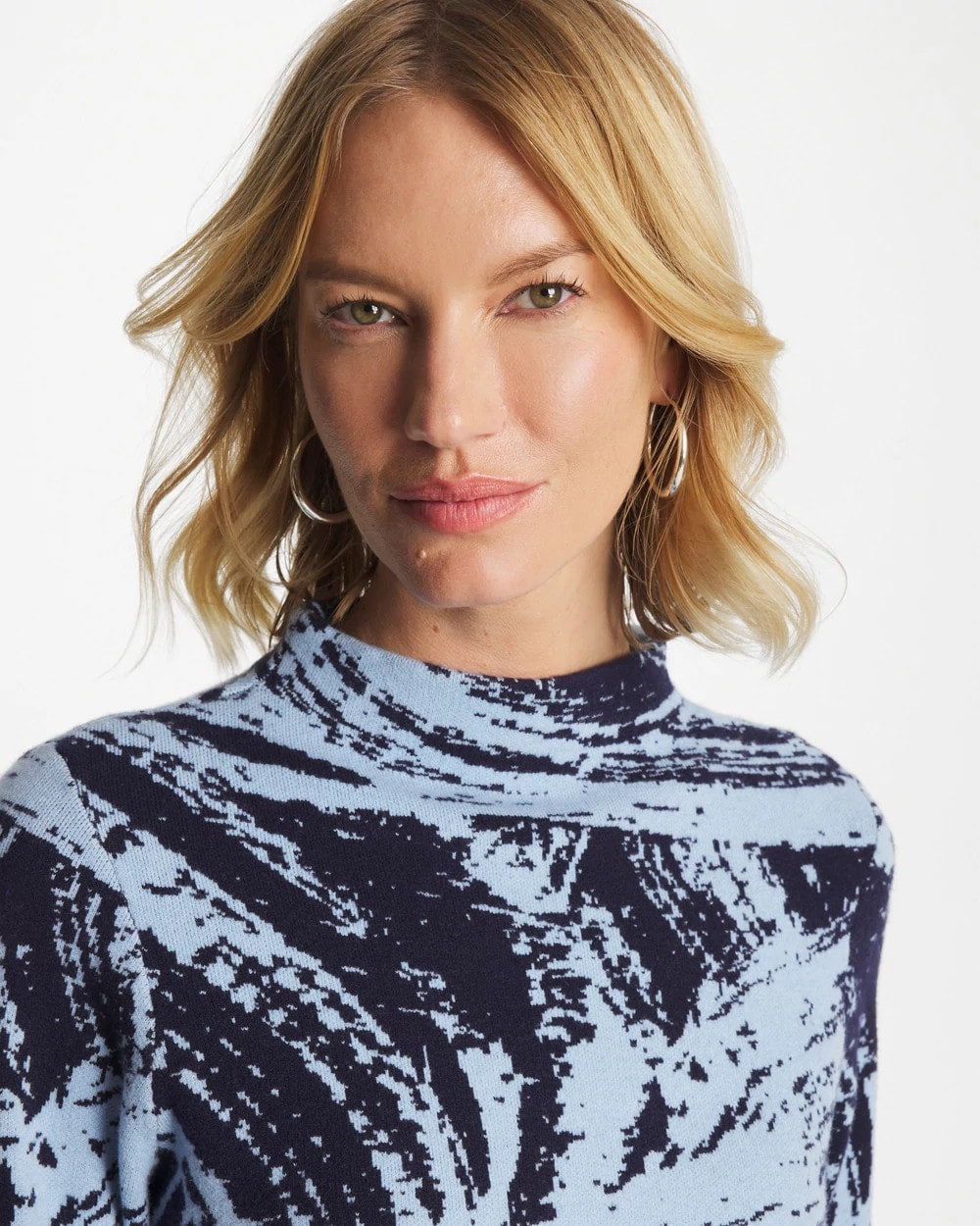 Chico's Collections Zenergy® Luxe Sketch Funnelneck Top
