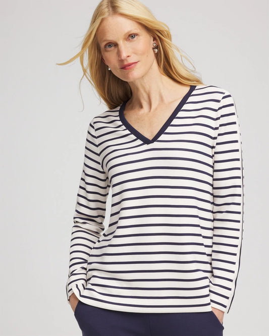 Chico's Collections Zenergy® Soft Striped Top