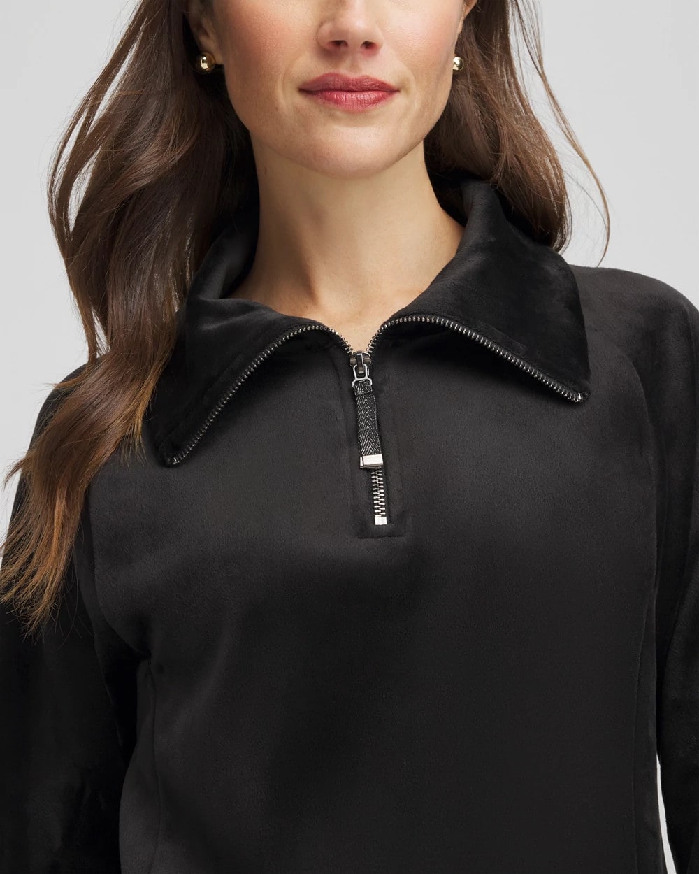 Chico's Collections Zenergy® Velour Pullover