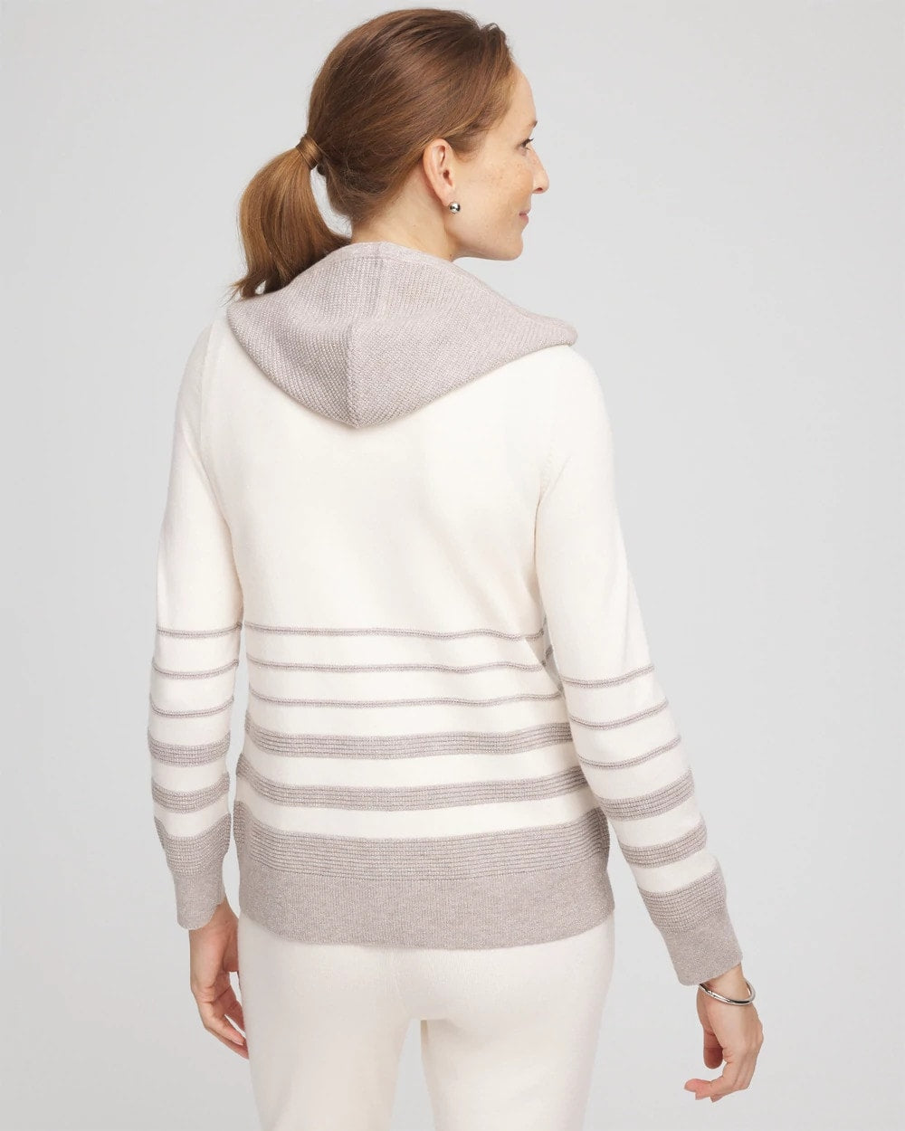 Chico's Collections Zenergy® Luxe Metallic Striped Sweater