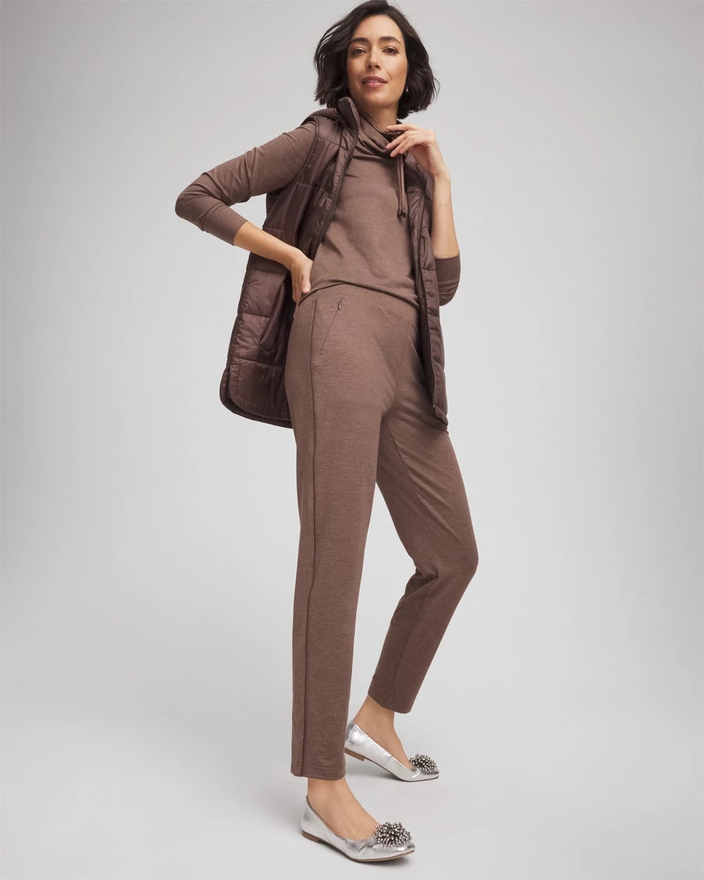 Chico's Collections Zenergy® Cloud Satin Trim Pants