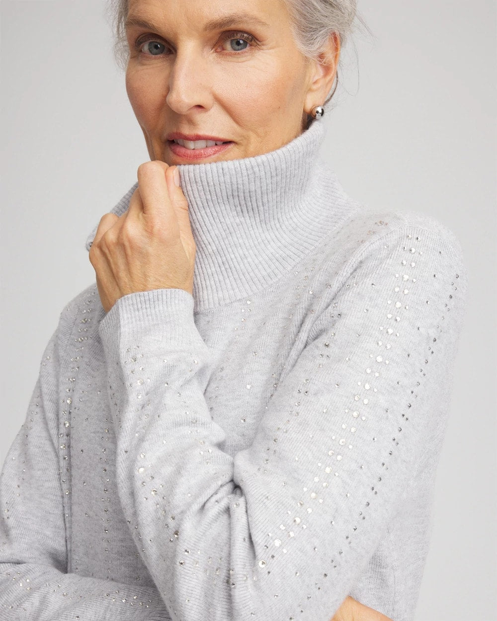 Chico's Collections Zenergy® Luxe Diamante Zip Cardigan