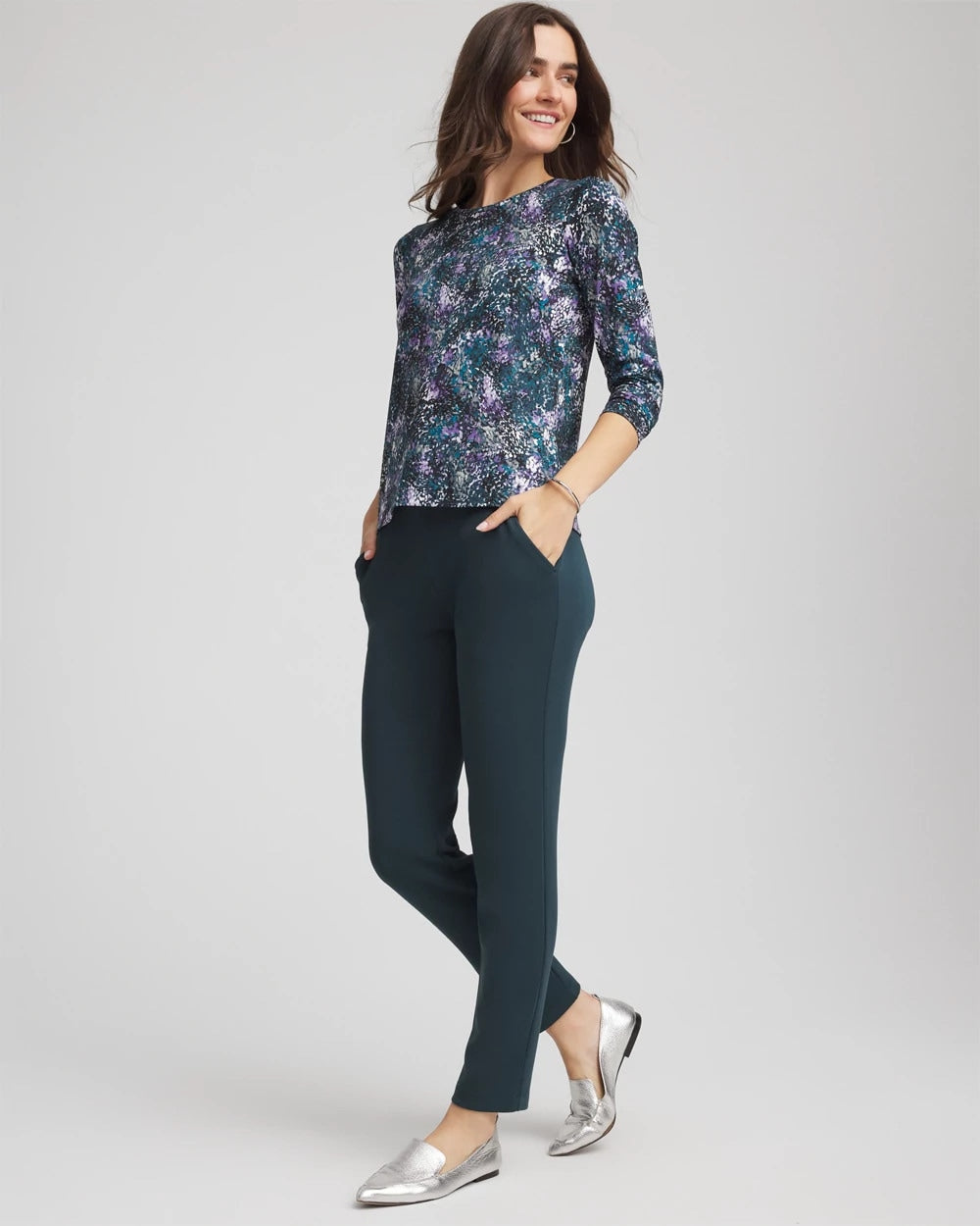 Chico's Collections Zenergy® Soft Brushed Scattered Top