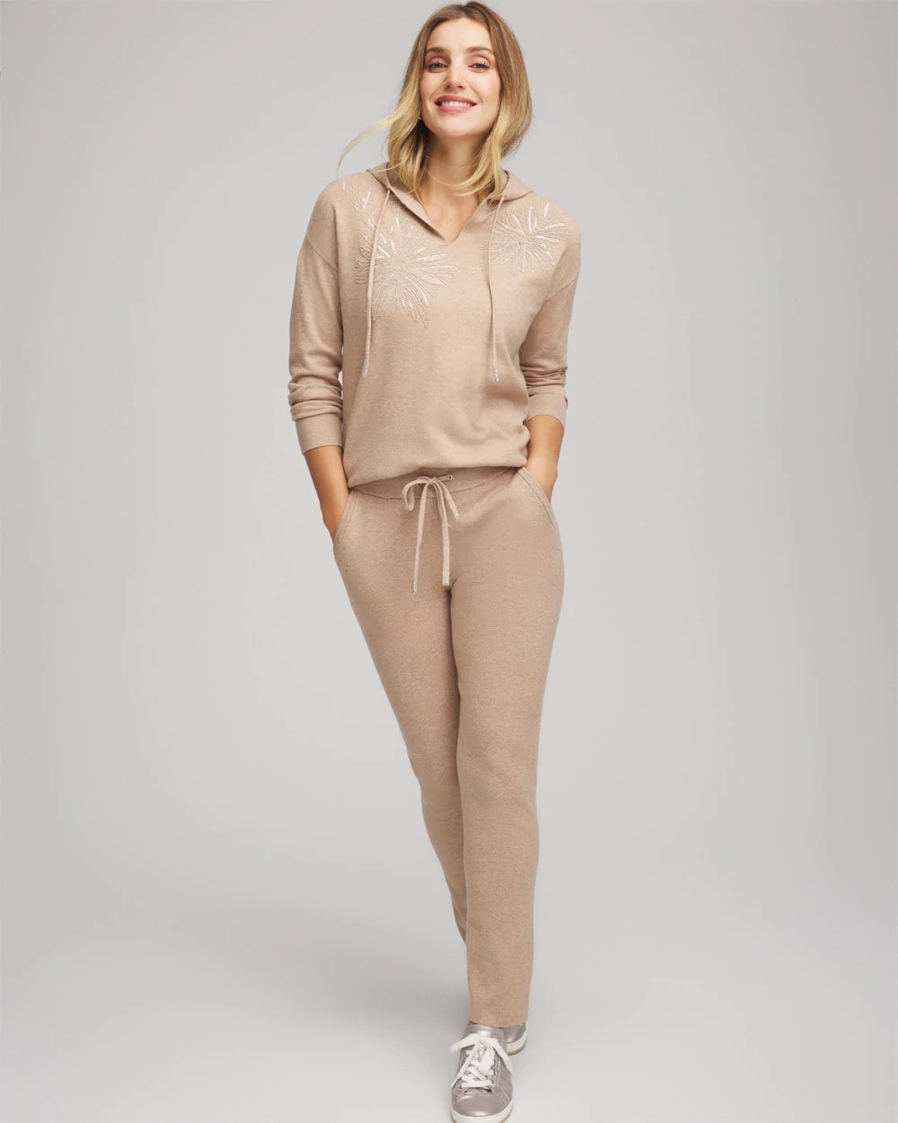 Chico's Collections Zenergy® Luxe Embroidered Pullover Sweater