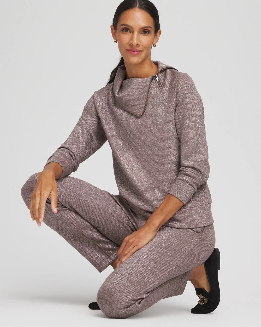 Chico's Collections Zenergy® Sparkle Popover Top