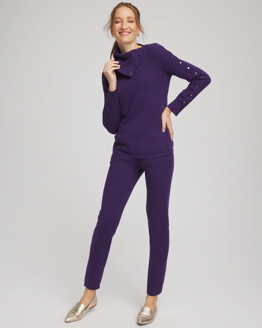 Chico's Collections Zenergy® Luxe Envelope Neck Sweater