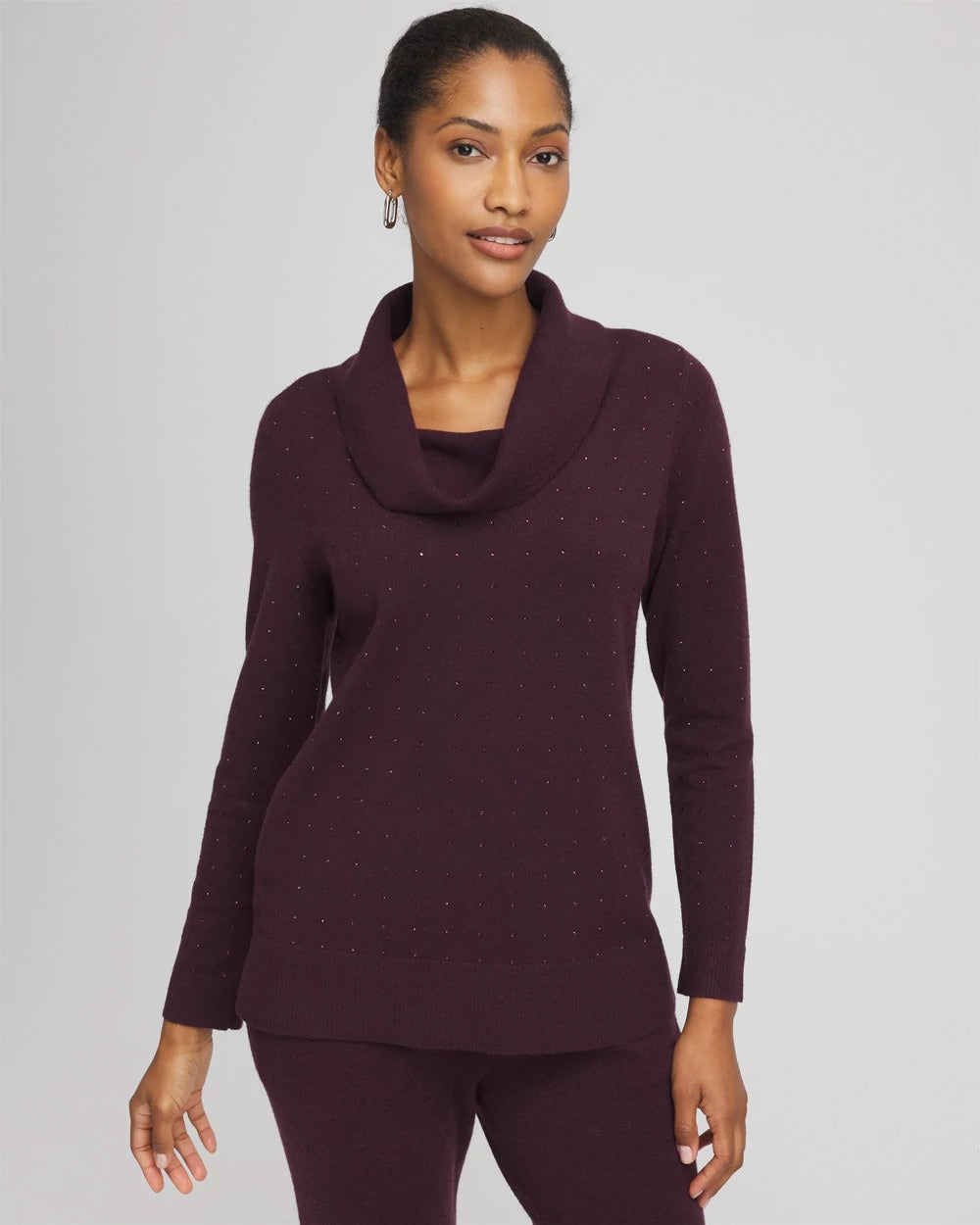 Chico's Collections Zenergy® Luxe Diamante Cowlneck Tunic