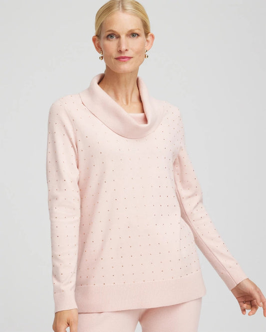 Chico's Collections Zenergy® Luxe Diamante Cowlneck Tunic