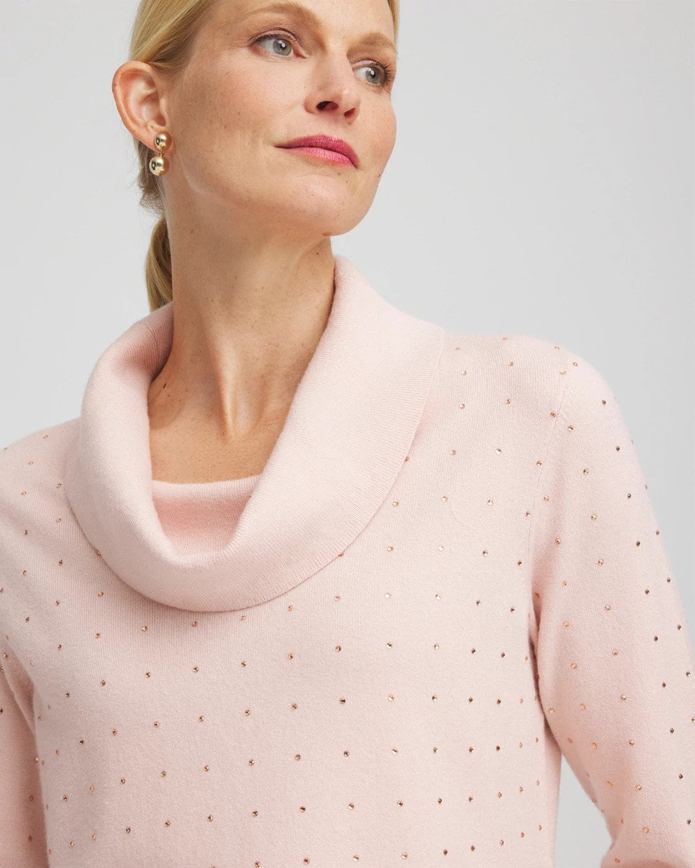 Chico's Collections Zenergy® Luxe Diamante Cowlneck Tunic