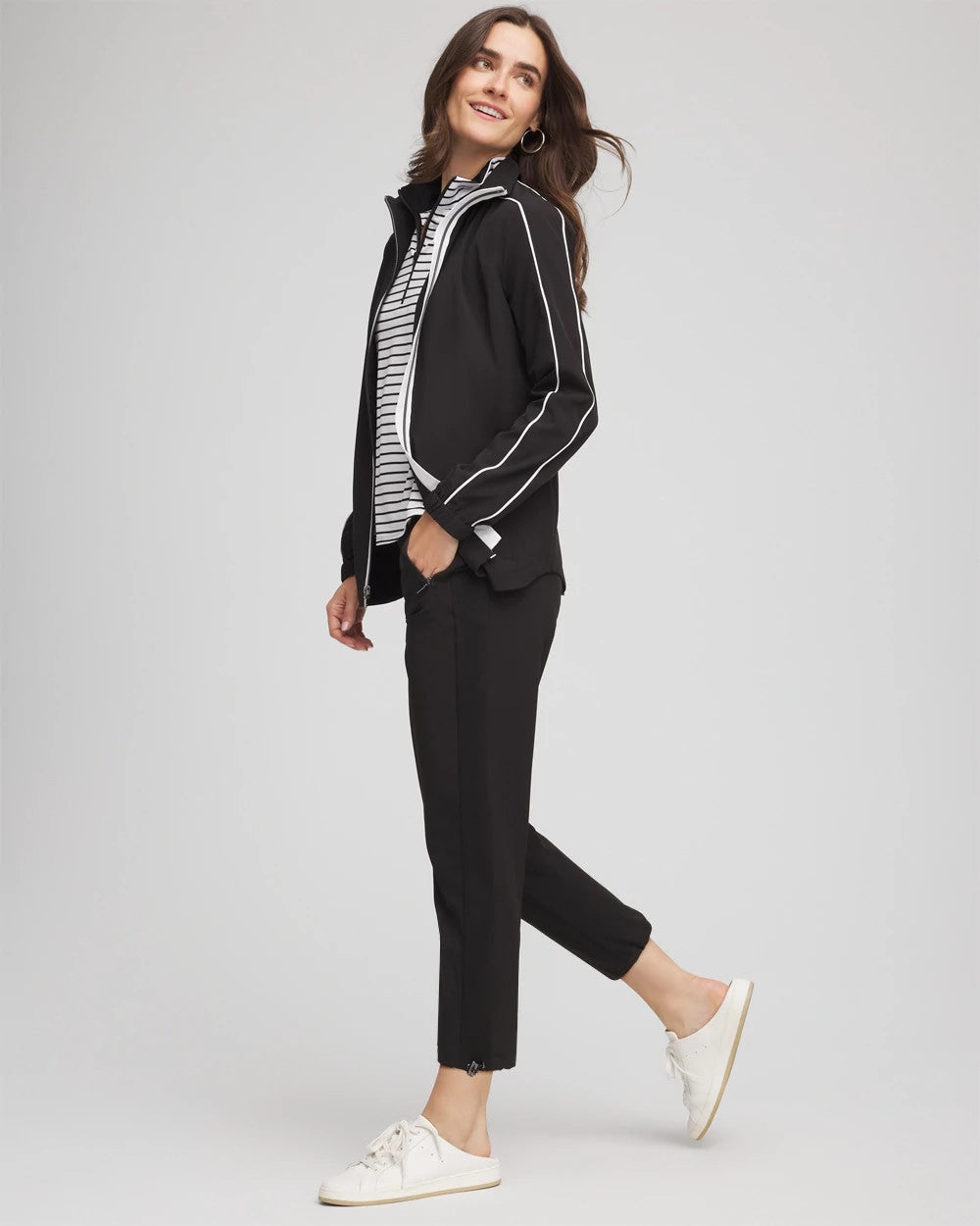 Chico's Collections Zenergy® UPF Rib Mix Cropped Pants