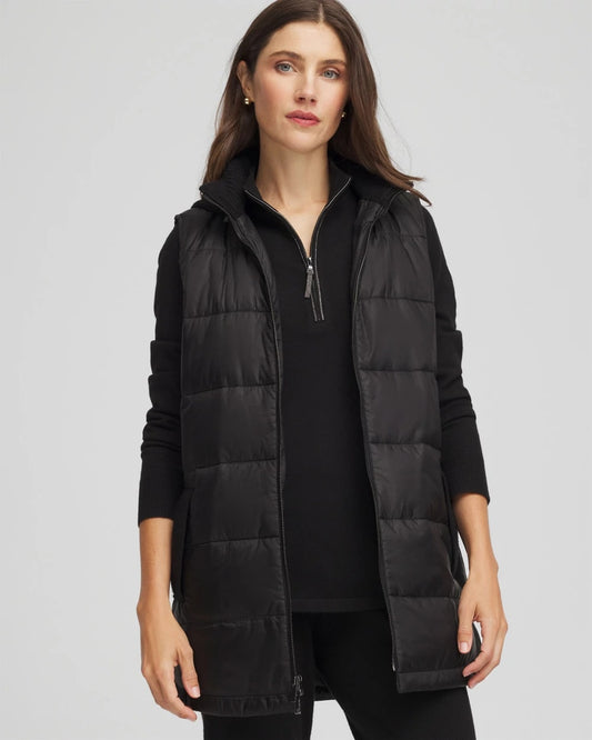 Chico's Collections Zenergy® Quilted Hooded Vest