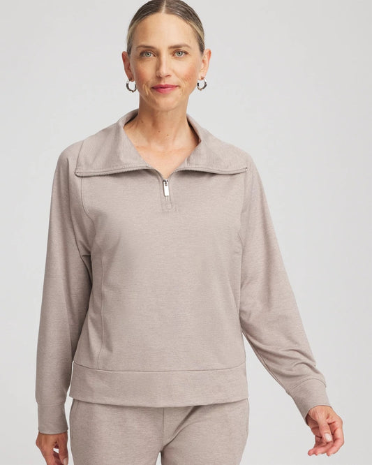 Chico's Collections Zenergy® Cloud Half-Zip Pullover Top
