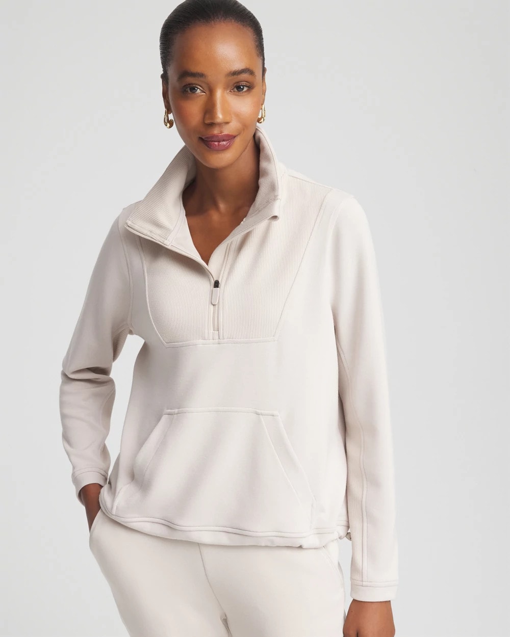Chico's Collections Zenergy® Ribbed Sweatshirt