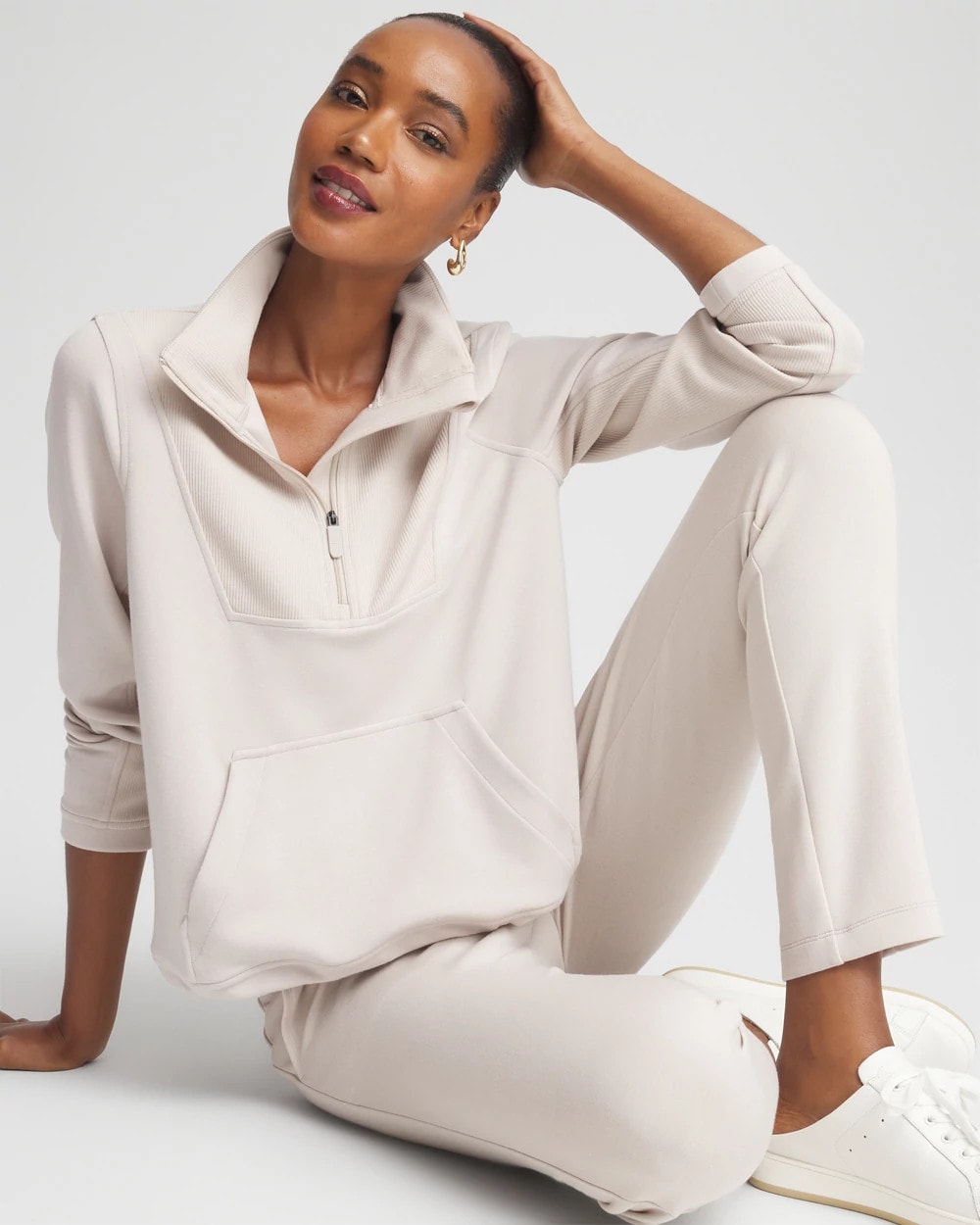 Chico's Collections Zenergy® Ribbed Sweatshirt