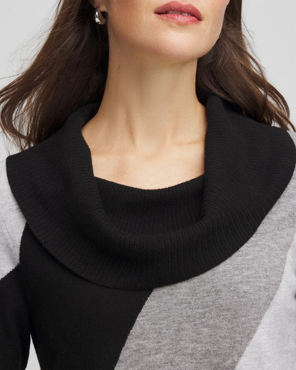 Chico's Collections Zenergy® Luxe Intarsia Cowlneck Top