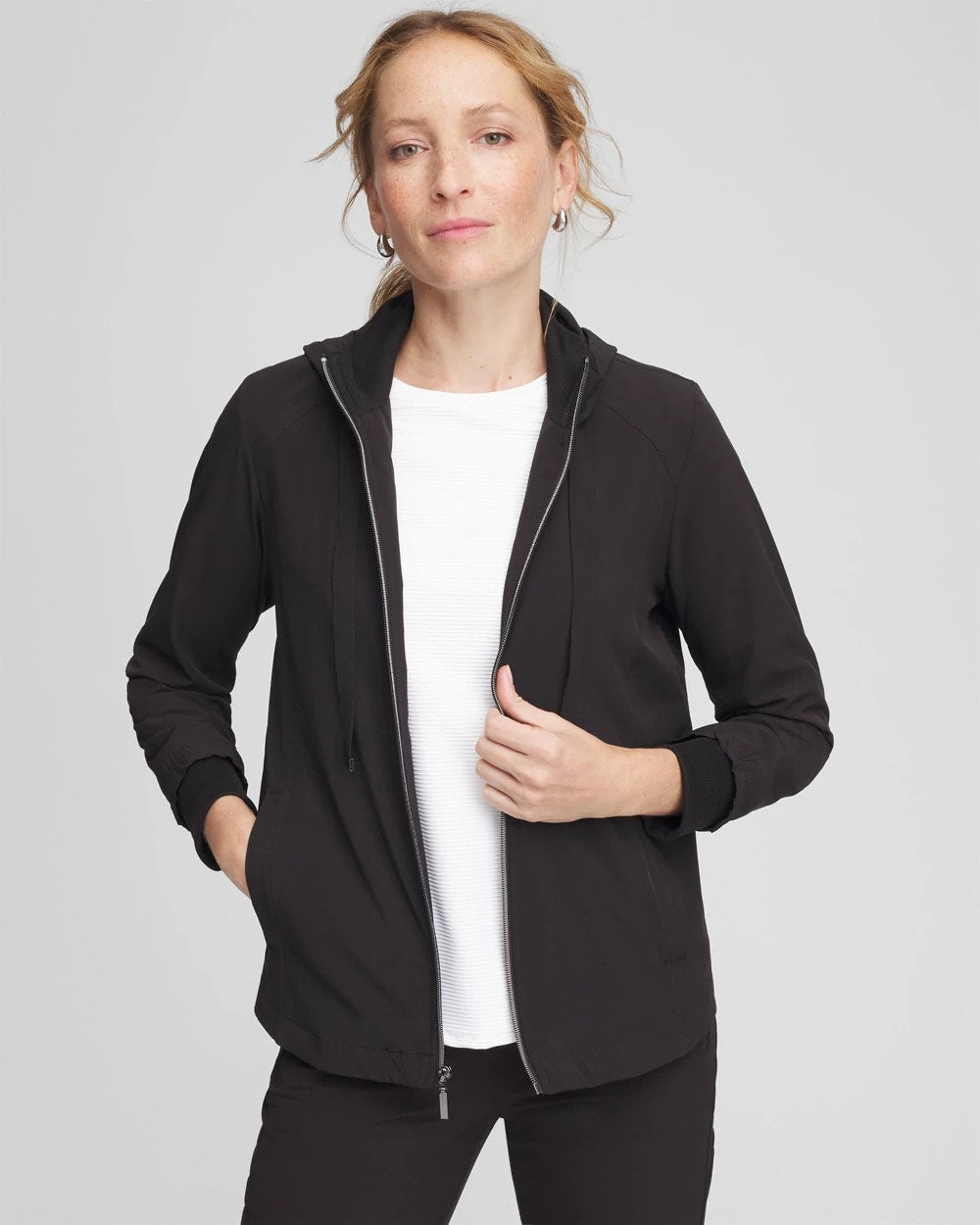 Chico's Collections Zenergy® UPF Rib Mix Jacket