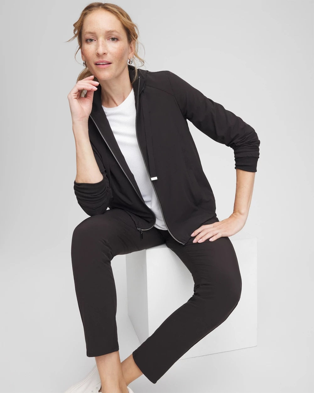 Chico's Collections Zenergy® UPF Rib Mix Jacket