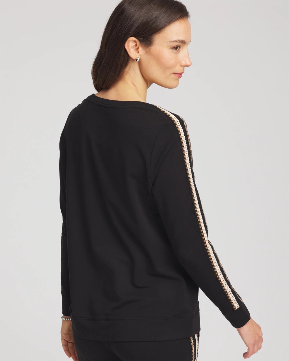 Chico's Collections Zenergy® Lattice-Trim Pullover Top