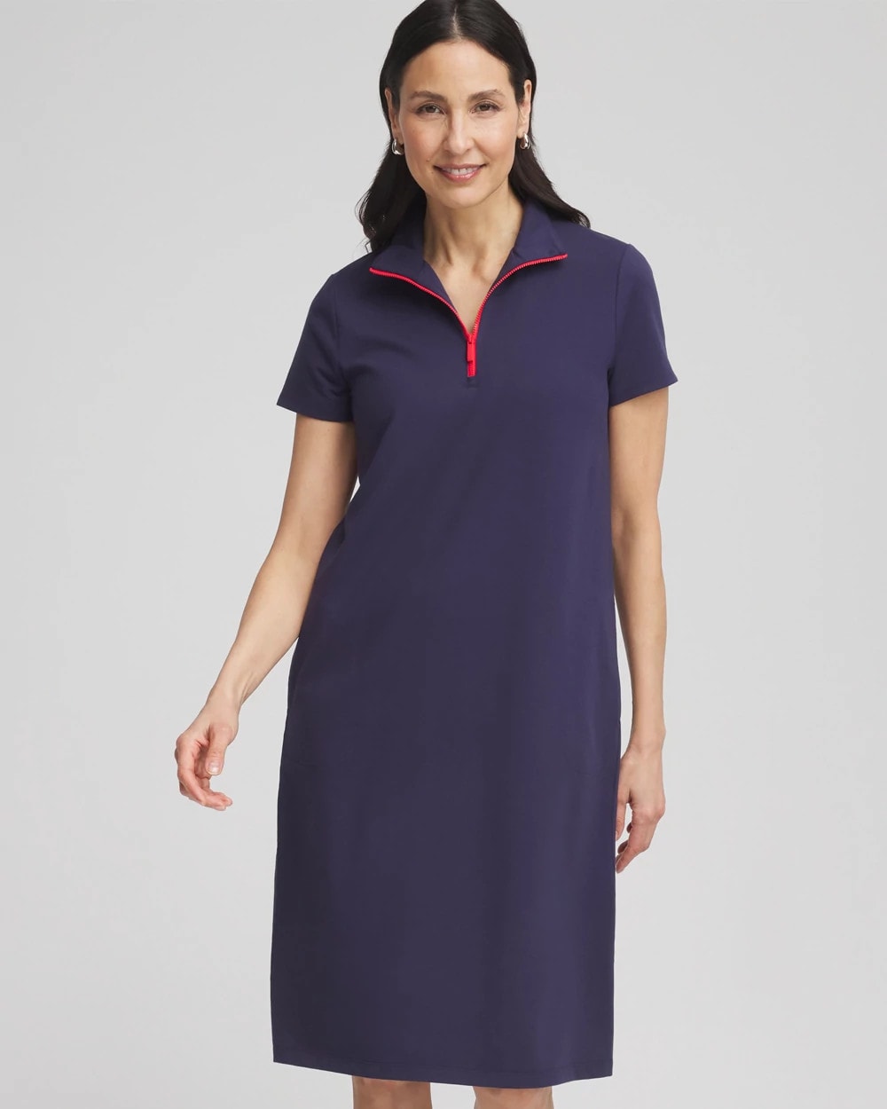 Chico's Collections Zenergy® UPF Knit Half-Zip Dress